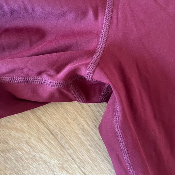Good American Bonded Leggings Wine Active Workout Maroon Size 4 XL - Picture 10 of 14